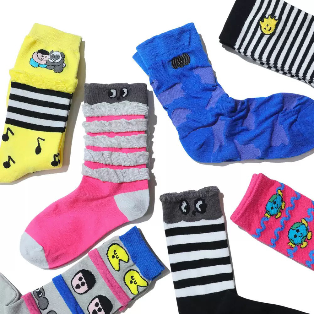 黑粉撞色夏季堆堆袜多巴胺中筒袜宽松袜女士潮流休闲袜孕妇袜,女士内衣/男士内衣/家居服,中筒袜,淘宝优惠券,粉丝福利购,淘宝优惠卷