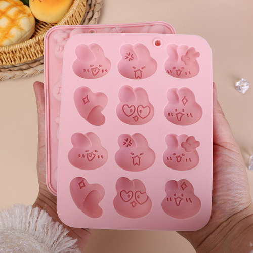 食品级笑脸小兔手工烘焙食品模具