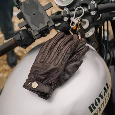 雷摩机车MR MOTOR复古保暖摩托车防风羊皮机车骑行真皮男女士手套