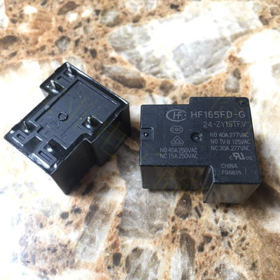 宏发全新双组HF165FD-G 24-ZY1STFV 5脚40A 24VDC 继电器