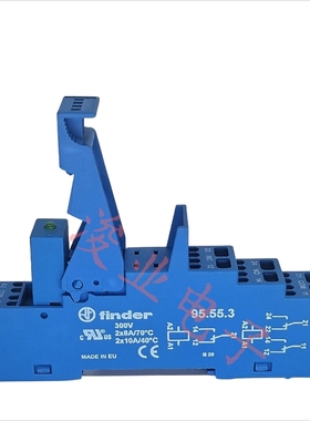 全新散装finder/芬德 95.55.3 直插式继电器导轨底座适用于44.52S