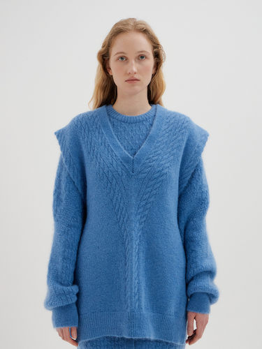 EENK正品授权马海毛针织套头背心