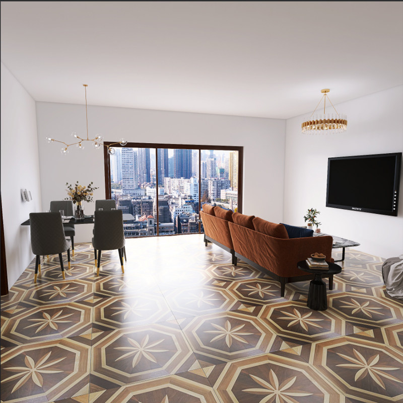 瓷砖地砖800x800客厅室内拼花地板砖北欧式防滑庭院阳台拼花色砖