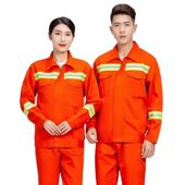 男女款 春秋长袖 工作服套装 建筑干活上衣反光条环卫工人劳保工厂服