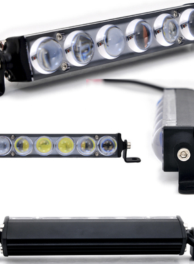 汽车LED长条4D透镜远光灯12v24v货车灯超薄中网前杠改装车顶射灯