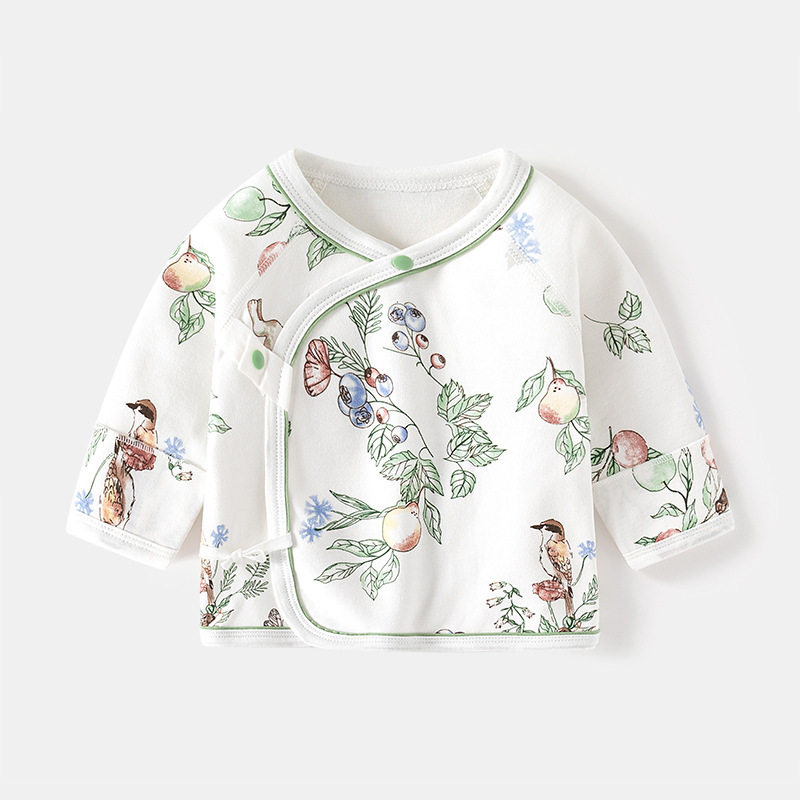 SPRING AND AUTUMN PAJAMAS MONK CLOTHES BONELESS COTTON TOPS NEWBORN BABY CLASS A CLOTHES BABY HALF BACK CLOTHES INNER CLOTHES