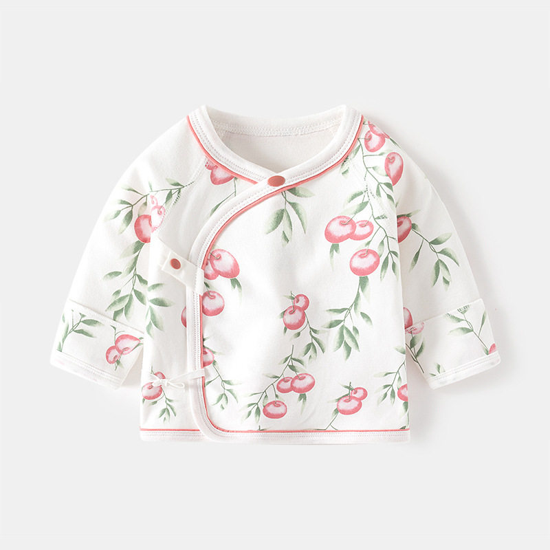 SPRING AND AUTUMN PAJAMAS MONK CLOTHES BONELESS COTTON TOPS NEWBORN BABY CLASS A CLOTHES BABY HALF BACK CLOTHES INNER CLOTHES