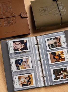 聚册拍立得相册3/4/5/6寸相册收纳本透明收藏本收纳册相册本纪念册影集简易小卡照片活页三四五六寸