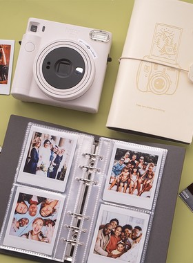 聚册拍立得相册sq方形相纸收纳册square相纸活页相册4寸相片照片大容量相册sq1/6/20/40