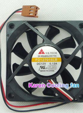 全新原装7015 FD127015LB DC12V 0.13A 7cm 3线散热风扇hzdo