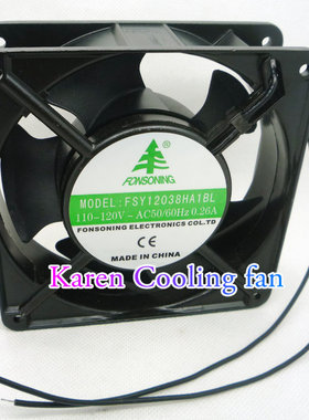 全新FONSONING FSY12038HA1BL 12038 110V 0.26A散热风扇HZDO