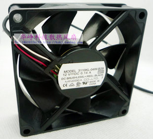 DC12V 8025 0.14A 3110KL B29散热风扇3线包柱 全新原装 04W NMB