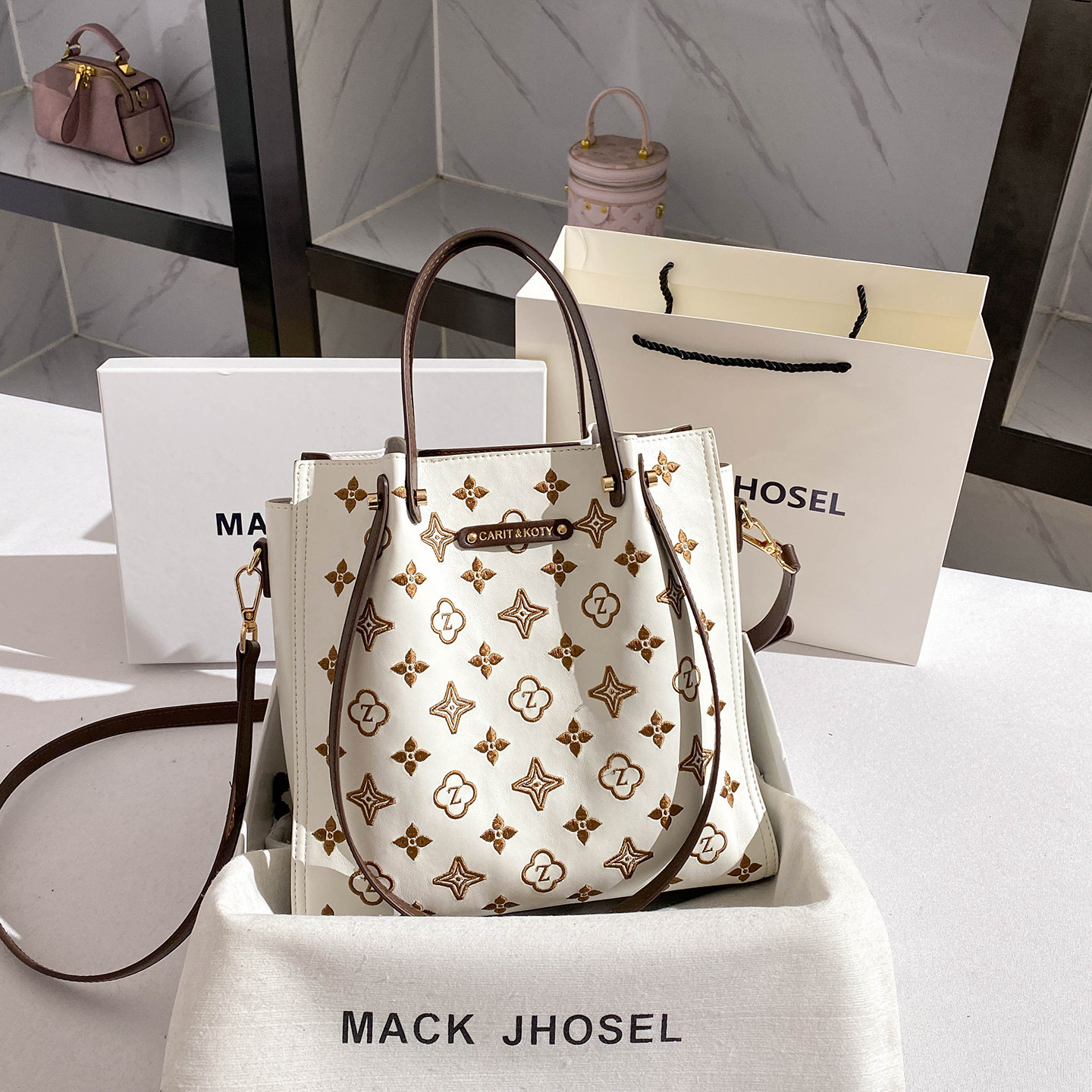 MACK JHOSEL时尚印花托特包包女士2025秋冬新款小众高级感手提包,箱包皮具/热销女包/男包,托特包,淘宝优惠券,粉丝福利购,淘宝优惠卷