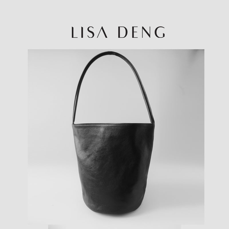LISADENG【松弛加倍】高级意大利植鞣羊皮单肩大容量水桶包