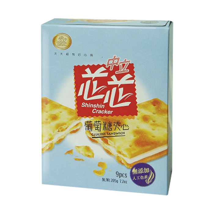 台湾芯芯苏打夹心 葡萄糖苏打夹心饼干 買4盒包邮 台湾直邮