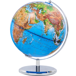 志诚32cm高清大号平面地形地貌地理教学用地球仪学生用初高中中英文书房摆件 小号20cm书桌装饰儿童学习礼物