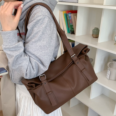 韩系ins百搭大容量单肩大包软皮