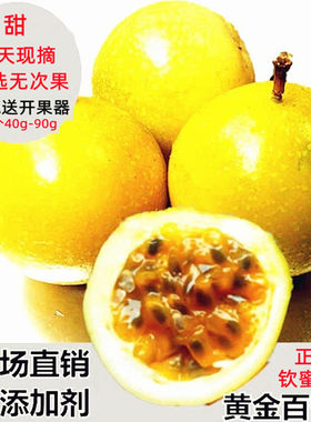 精选新鲜黄金百香果黄金钦蜜9号批发纯甜大小果广东农家广西云南