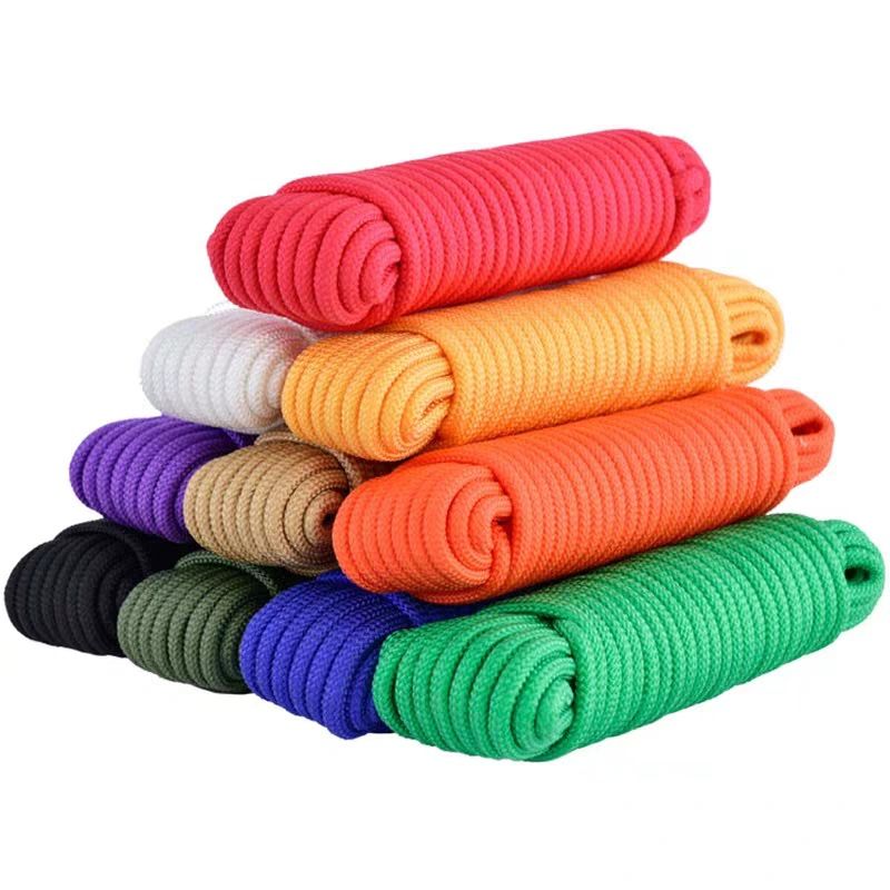 绳子尼龙绳捆绑绳耐磨手工编织绳晾衣绳粗细拉绳彩色装修饰包芯绳