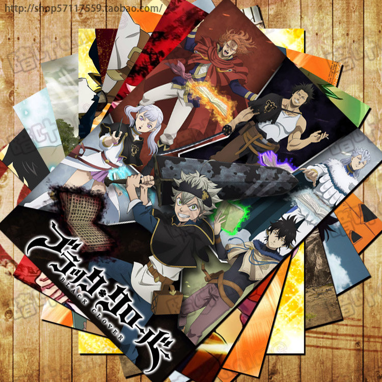 黑色四叶草周边海报动漫明信片 卡贴 阿斯塔尤诺 挂画亚斯塔由诺