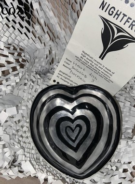 现货韩国nightfruiti黑色盘子