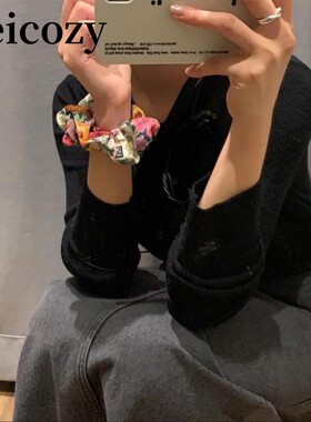 Leicozy现货3hreeto8ighty秋季限定花花大肠发圈韩国小众品牌发绳