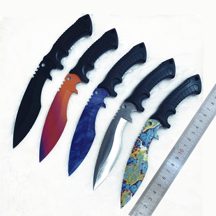 廓尔喀CSGO游戏周边猎杀者鲍伊M9实体不锈钢模型刀多普勒表面淬火