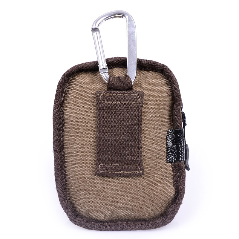 새로운 캔버스 허리 가방 다기능 남성 휴대 전화 키 작은 교수형 가방 한국어 버전 미니 벨트 스포츠 및 레저