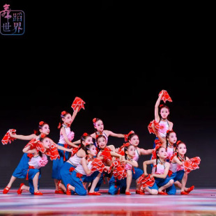 辣妹子演出服儿童秧歌服喜庆打鼓妞妞看戏火辣辣又见南泥湾舞蹈服