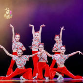 儿童复古港风喇叭裤 走秀8090年代路灯下 姑娘运动会啦啦队演出服