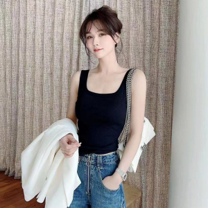 内搭固定杯垫背心二合一吊带美背