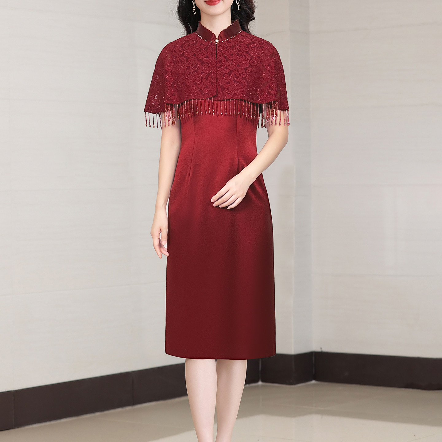 香薇姿新中式婚宴修身旗袍高级感