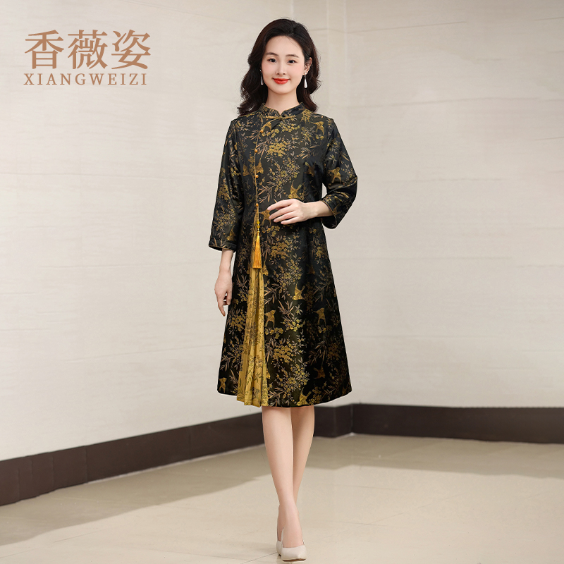 真丝宋锦碎花中国风香薇姿新中式