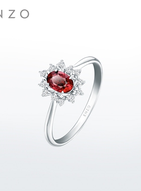 新款ENZO 18K金红宝石钻石戒指女EZV8892节日礼物