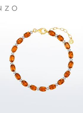 ENZO 橘光破晓 18K金黄晶钻石手链女EZV4728新年礼物