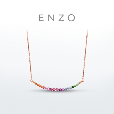 enzo18K金多彩宝石项链