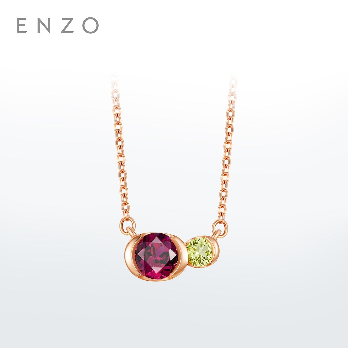 enzo18K金多彩宝石项链