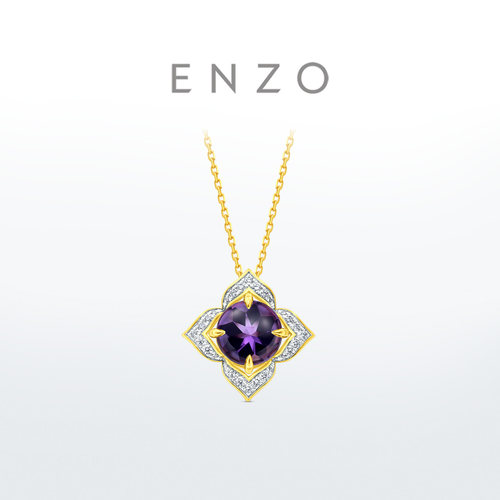 ENZO18K金紫晶钻石项链