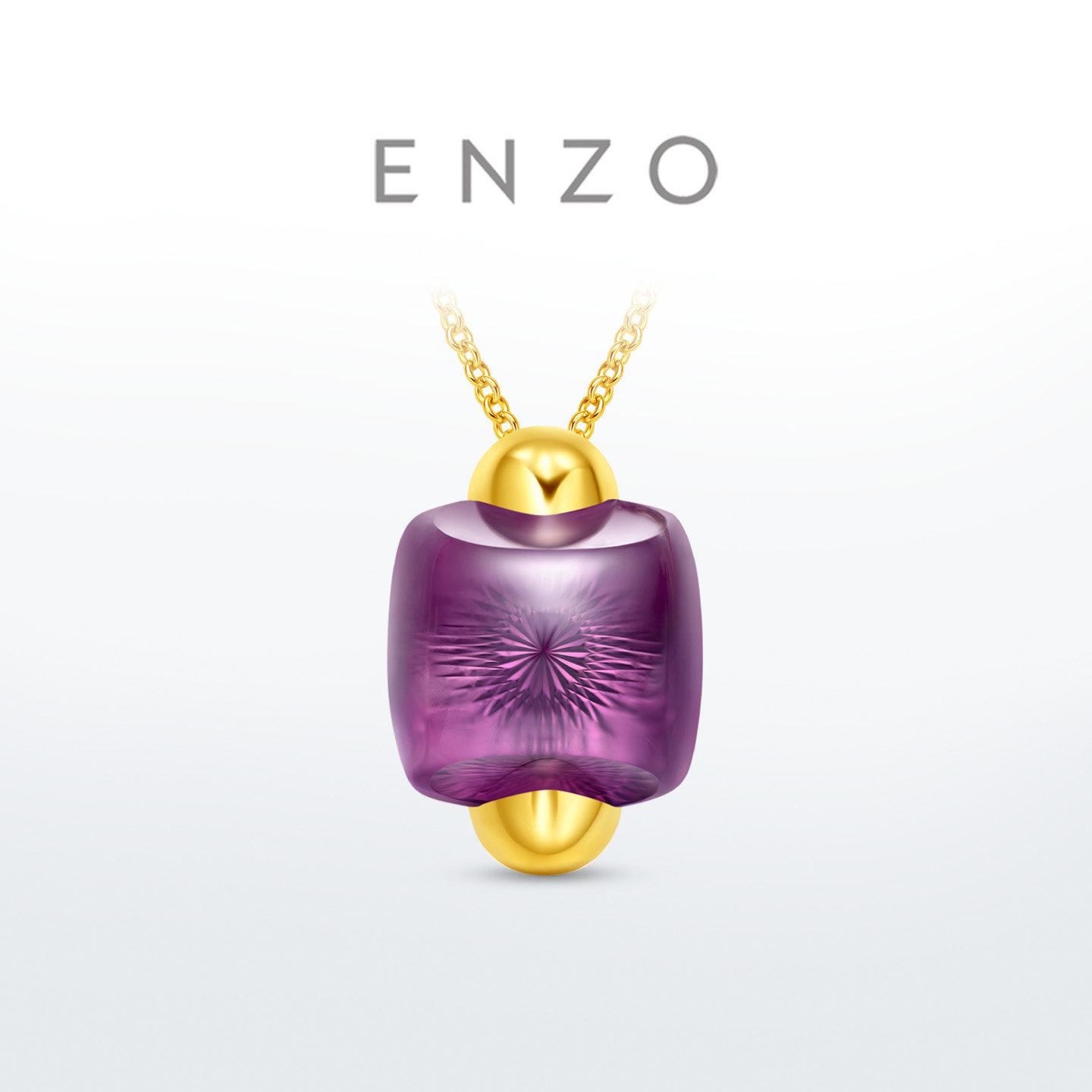 新款ENZO「VAVA系列」18K金紫晶项链女EZV9103节日