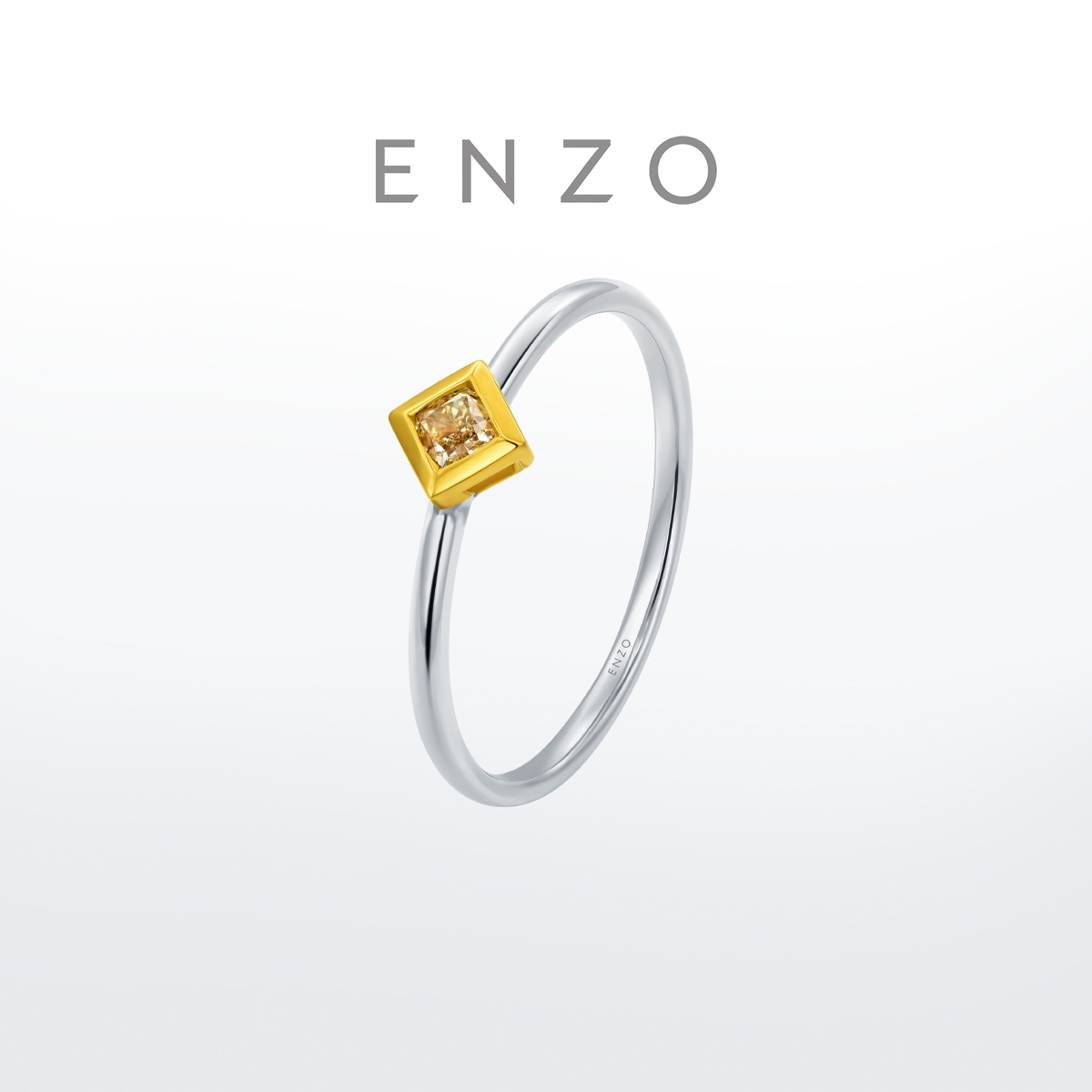 enzo18K金镶黄钻戒指