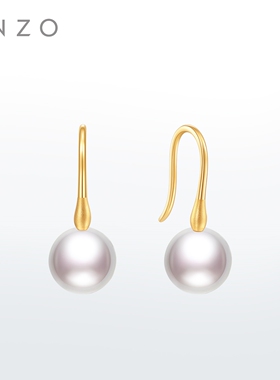 ENZO 高级感气质简约 18K金淡水珍珠耳环女EZT514新年礼物