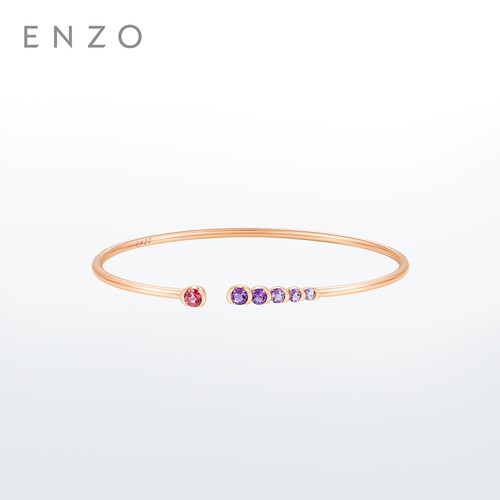 enzo18K金紫晶碧玺手镯
