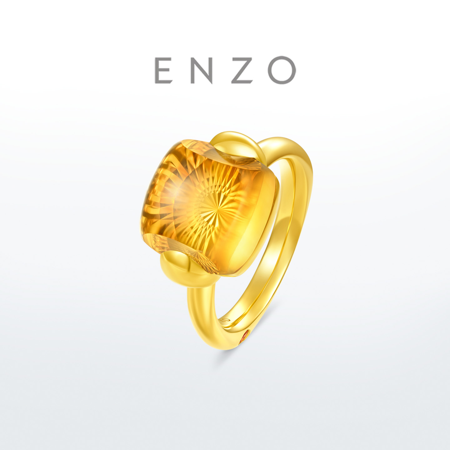 ENZOVAVA系列18K金黄晶戒指