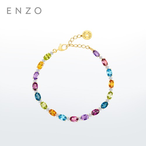 enzo18K金多彩宝石钻石手链