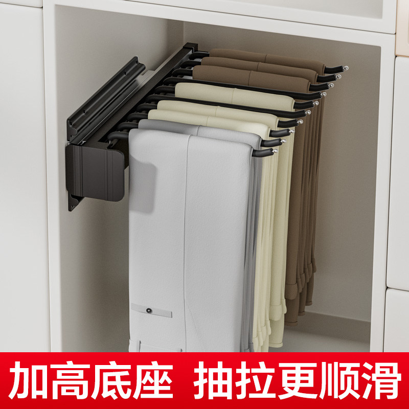 升级加高侧装伸缩滑轨柜内裤架图片