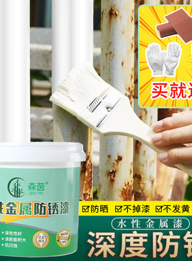 水性油漆金属漆防锈漆免除锈防腐黑色铁门窗家用翻新自刷涂料桶装