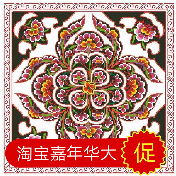 122新款民族风手工绣十字绣背带心5D印花四季通用满绣不褪色包邮