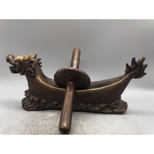 龙头药碾子纯铜古代碾药机古玩中医馆摆件药店仿古老式铜药捻子