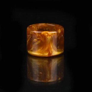 天然金丝海柳戒指扳指黑珊瑚活海柳指环血柳大拇指戒指把玩工艺品