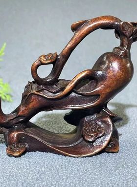 复古实心人生如意摆件吉祥居家 尺寸:6.8* 3.0* 5.6CM重约115克